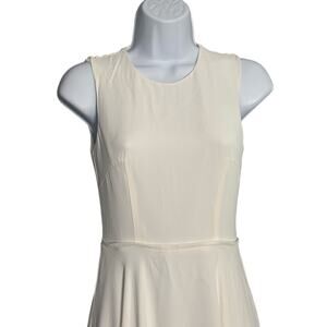 French Connection Classic‎ White Sleeveless Fit
& Flare Dress Size 0